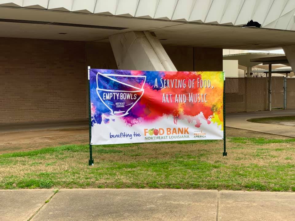 empty bowls food bank sign