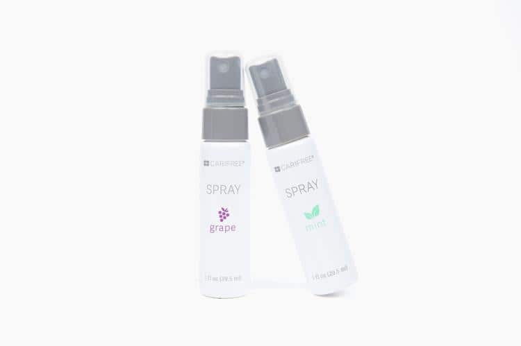 carifree spray on white background