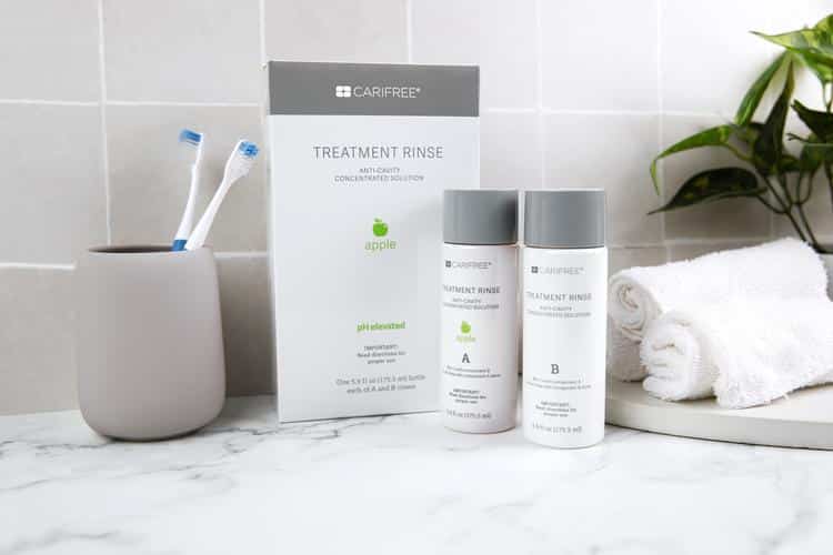 treatment rinse on counter