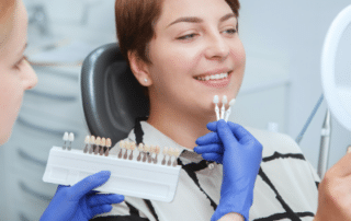 Patient at the dentist for cosmetic dentistry common myths